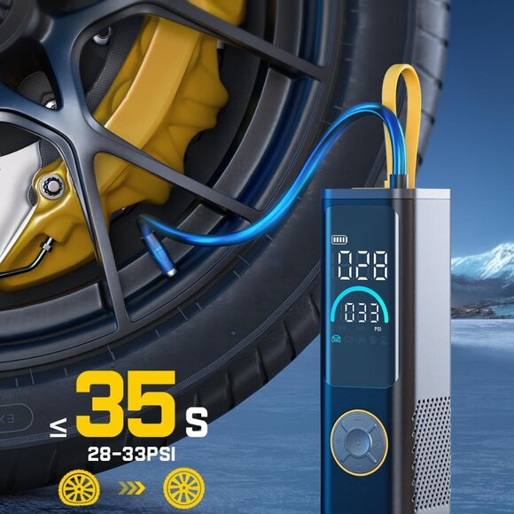 Portable Air Compressor for Car Tires, 35s Fast Inflation, 150PSI Cordless Tire - Picture 8 of 10